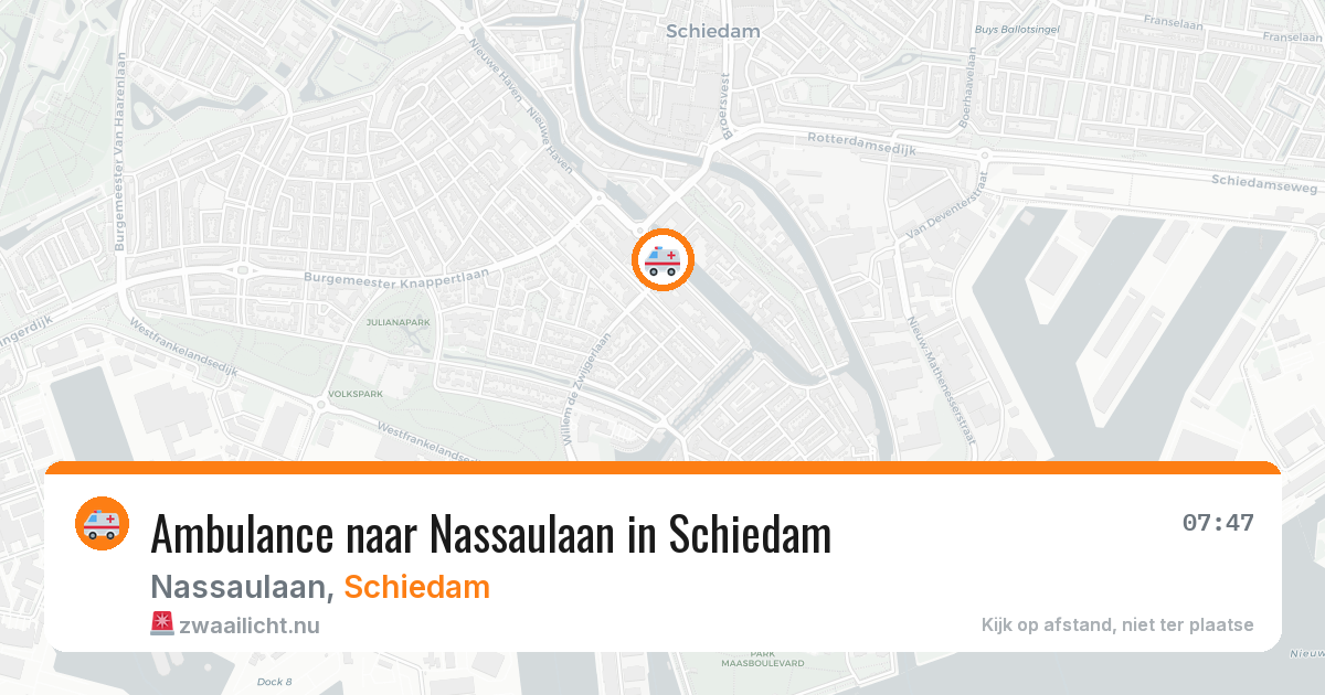 Ambulance naar Nassaulaan in Schiedam — 28 jan 2026