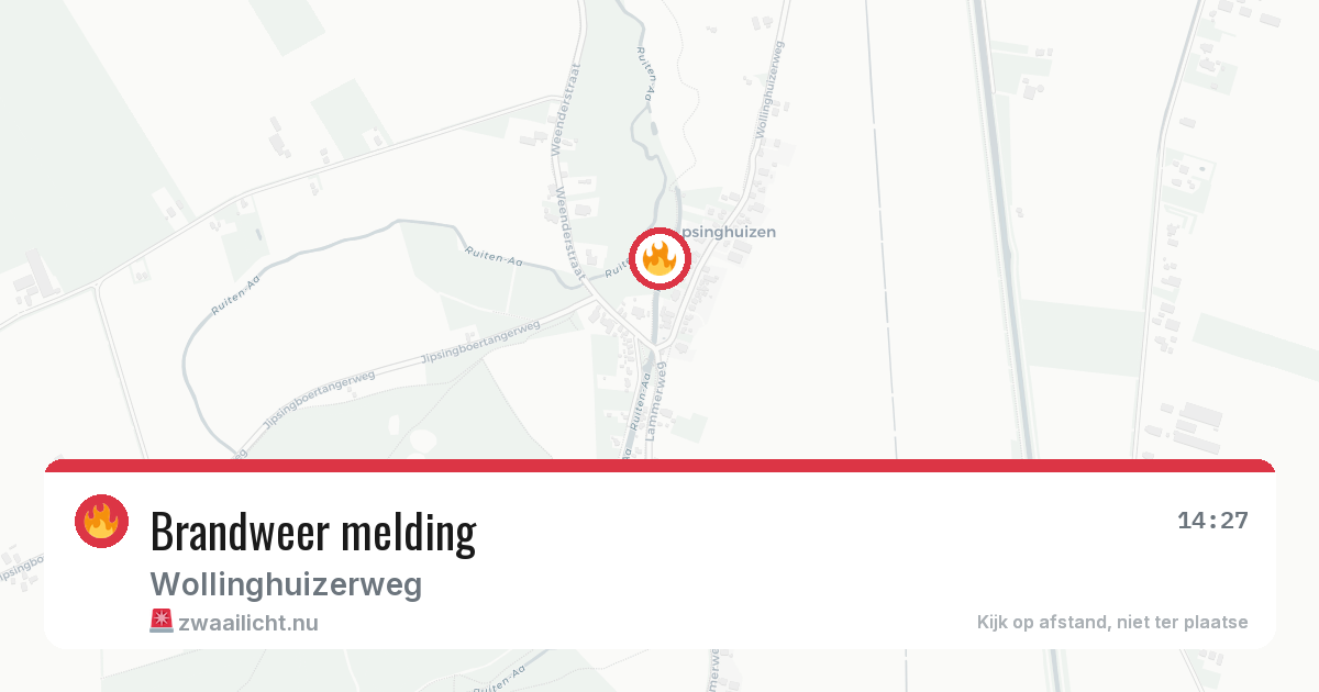 Brandweer melding — 1 apr 2026