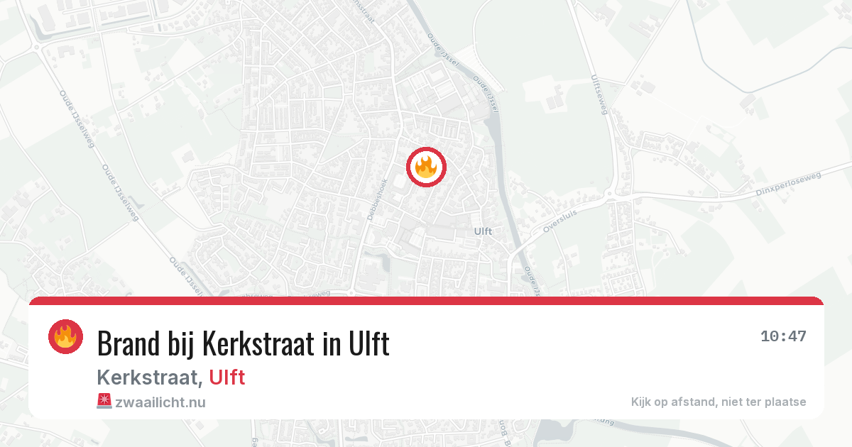 Brand bij Kerkstraat in Ulft — 11 jul 2026