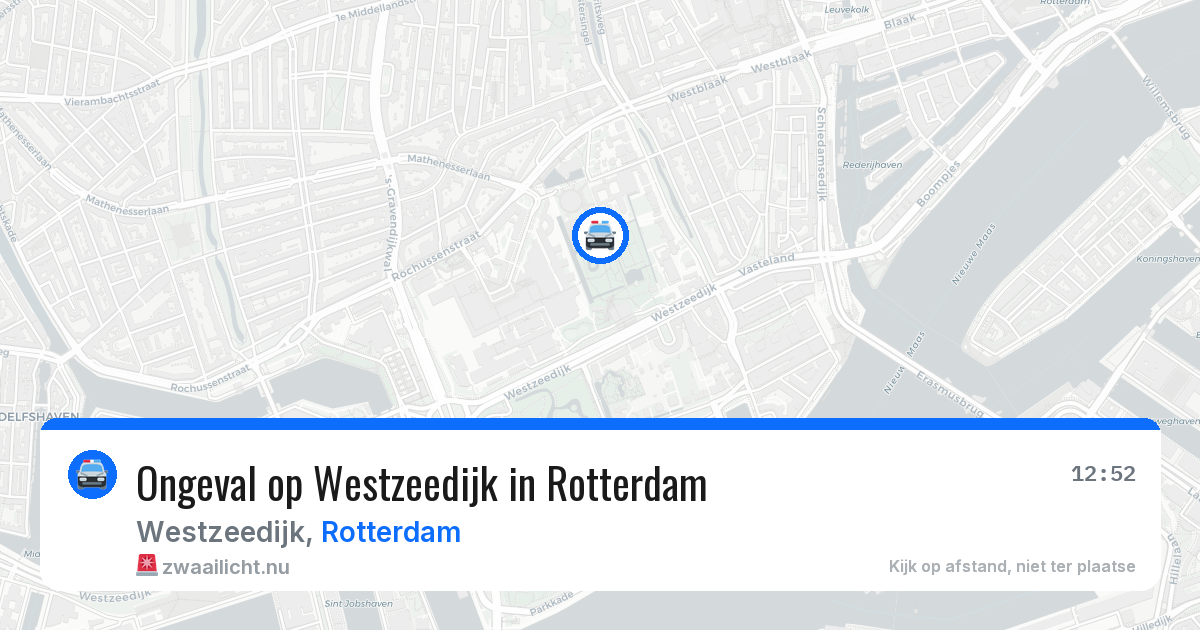 Ongeval op Westzeedijk in Rotterdam — 4 jun 2026
