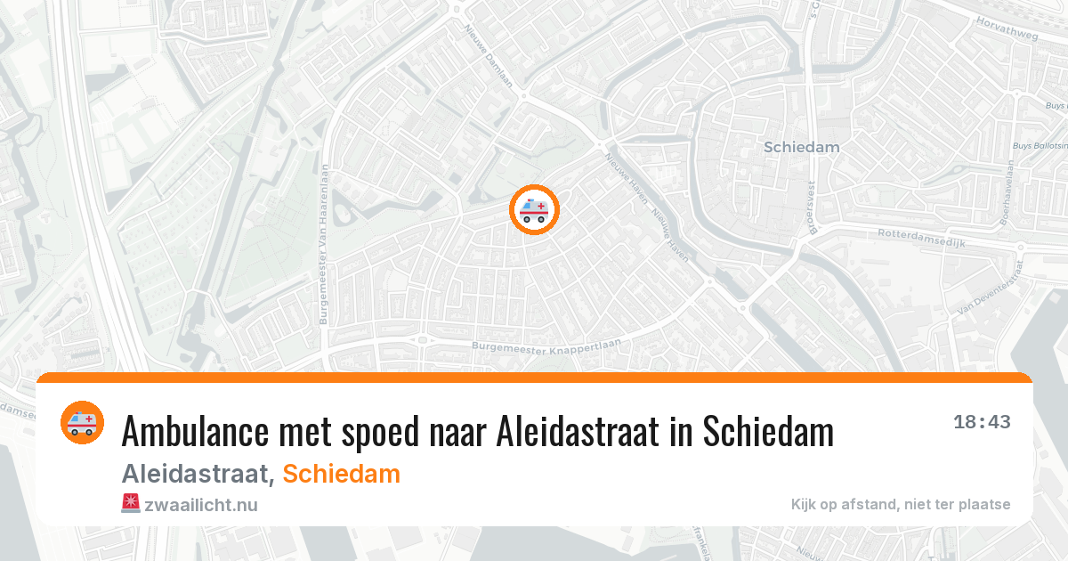 Ambulance met spoed naar Aleidastraat in Schiedam — 30 mrt 2026