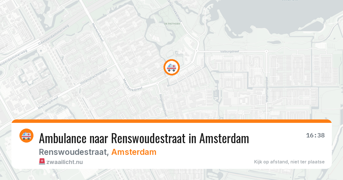 Ambulance naar Renswoudestraat in Amsterdam — 2 jun 2026