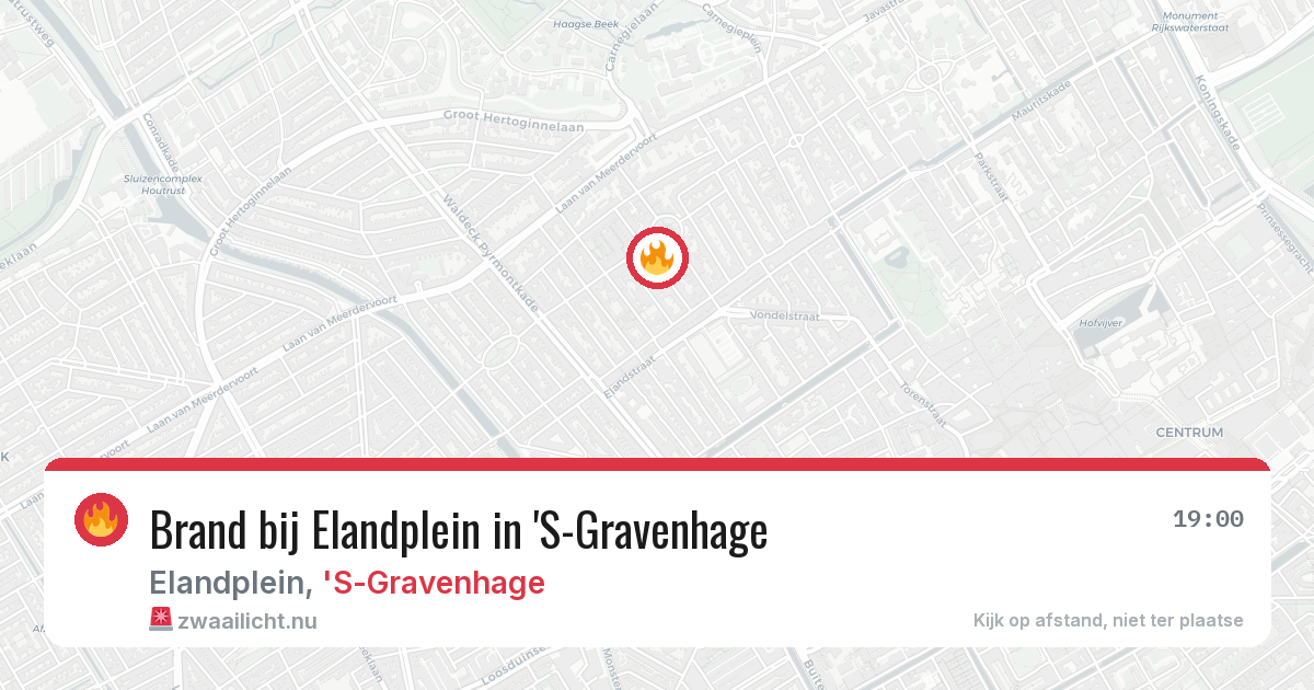 Brand bij Elandplein in 'S-Gravenhage — 12 jul 2026