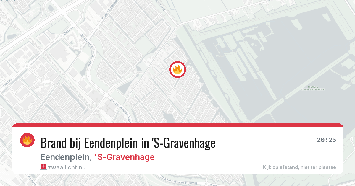 Brand bij Eendenplein in 'S-Gravenhage — 22 mrt 2026