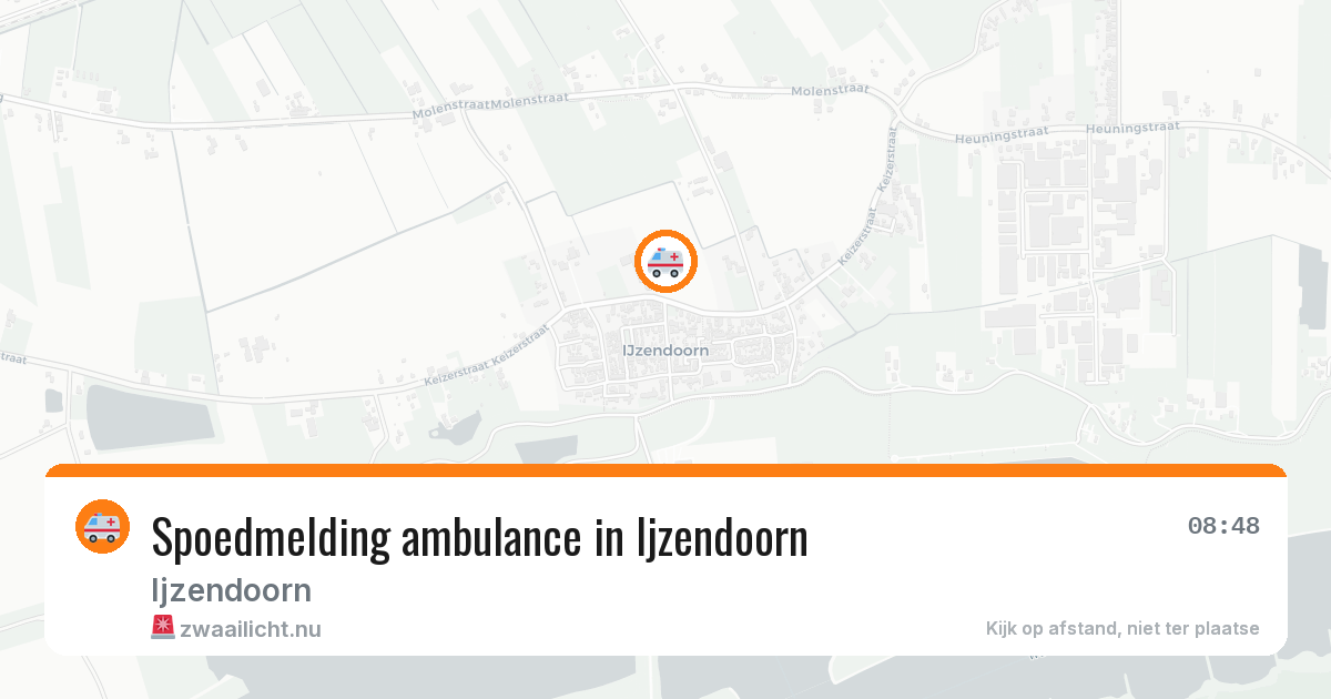 Spoedmelding ambulance in Ijzendoorn — 3 mei 2026