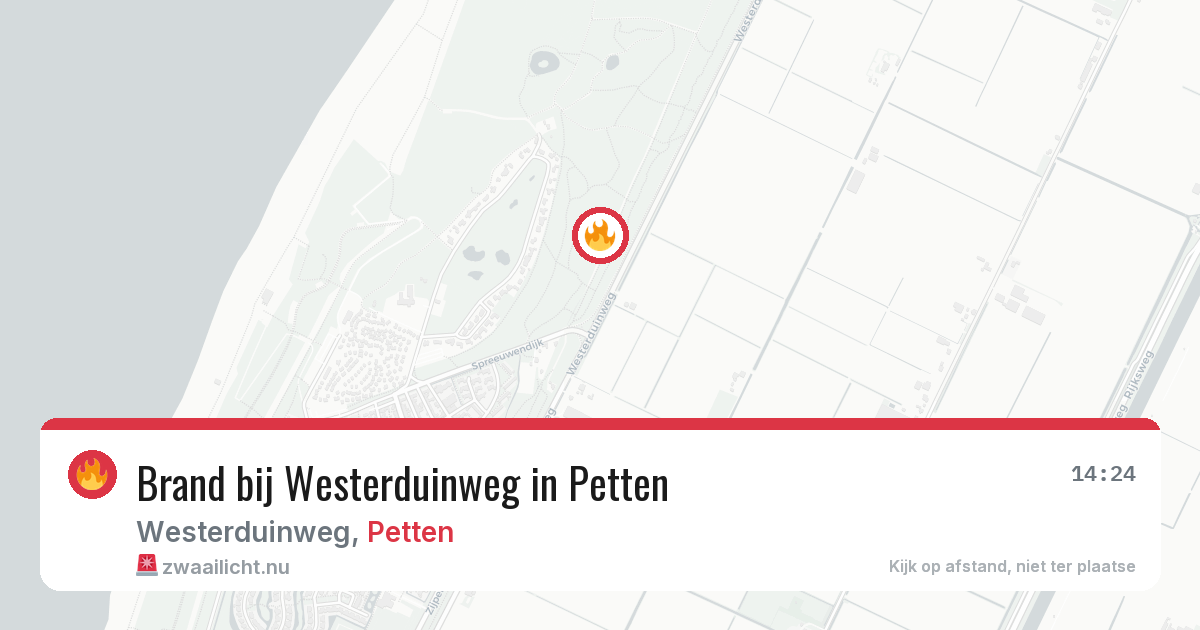 Brand bij Westerduinweg in Petten — 18 mei 2026