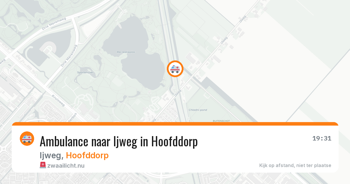 Ambulance naar Ijweg in Hoofddorp — 20 jul 2026