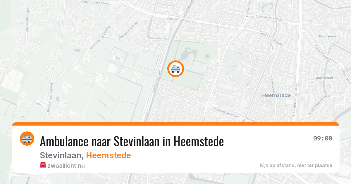 Ambulance naar Stevinlaan in Heemstede — 10 jul 2026