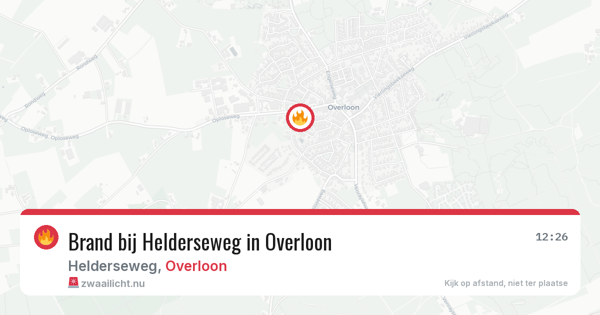 Brand bij Helderseweg in Overloon — 27 jun 2026