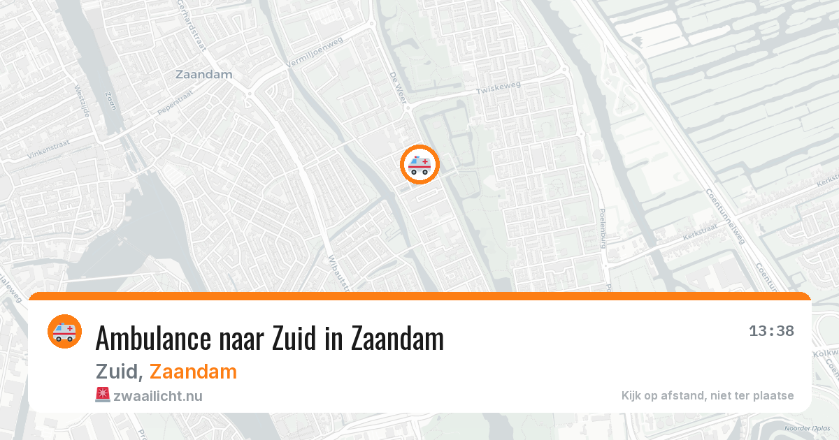 Ambulance naar Zuid in Zaandam — 14 jul 2026