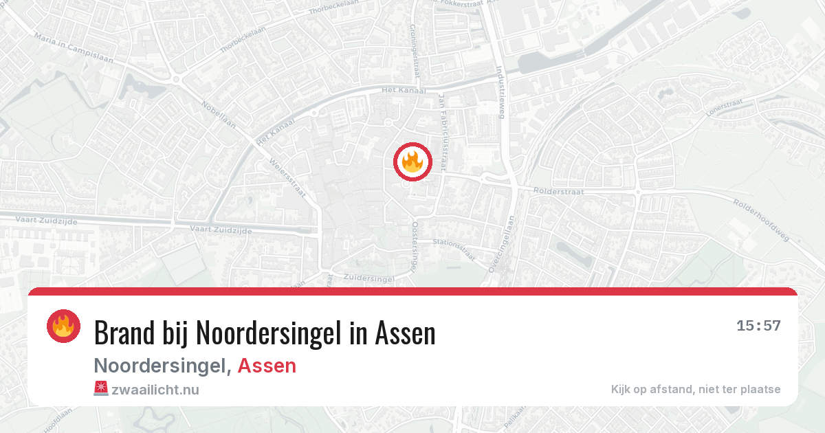 Brand bij Noordersingel in Assen — 17 jul 2026