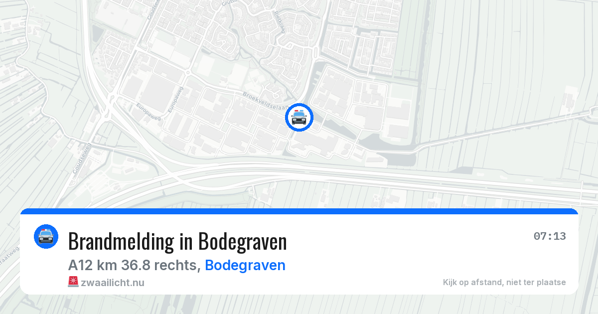 Brandmelding in Bodegraven — 11 mrt 2026