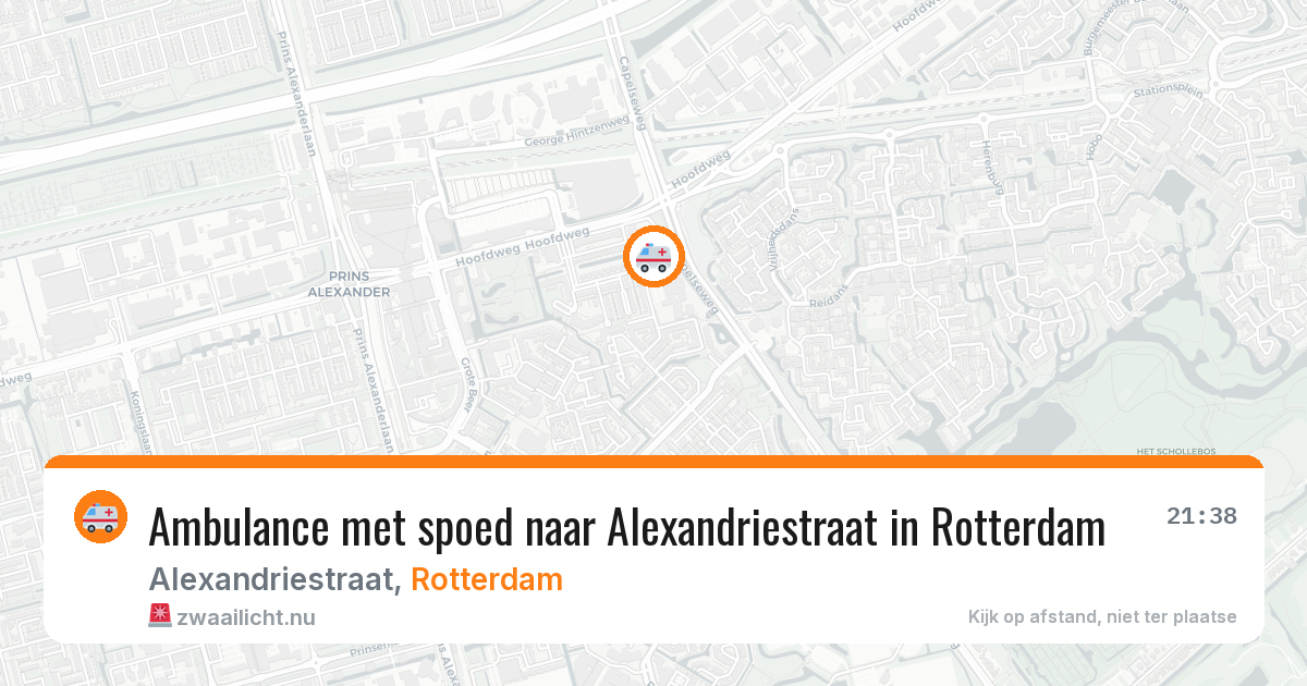 Ambulance met spoed naar Alexandriestraat in Rotterdam — 24 mei 2026