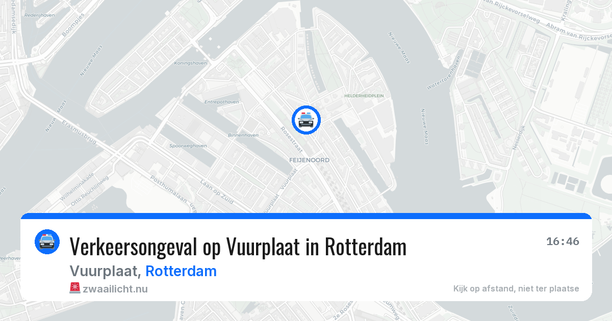 Verkeersongeval op Vuurplaat in Rotterdam — 23 mei 2026