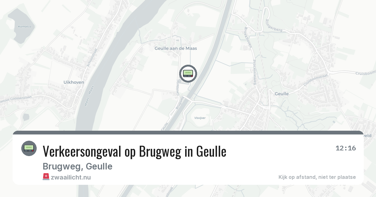 Verkeersongeval op Brugweg in Geulle — 9 apr 2026