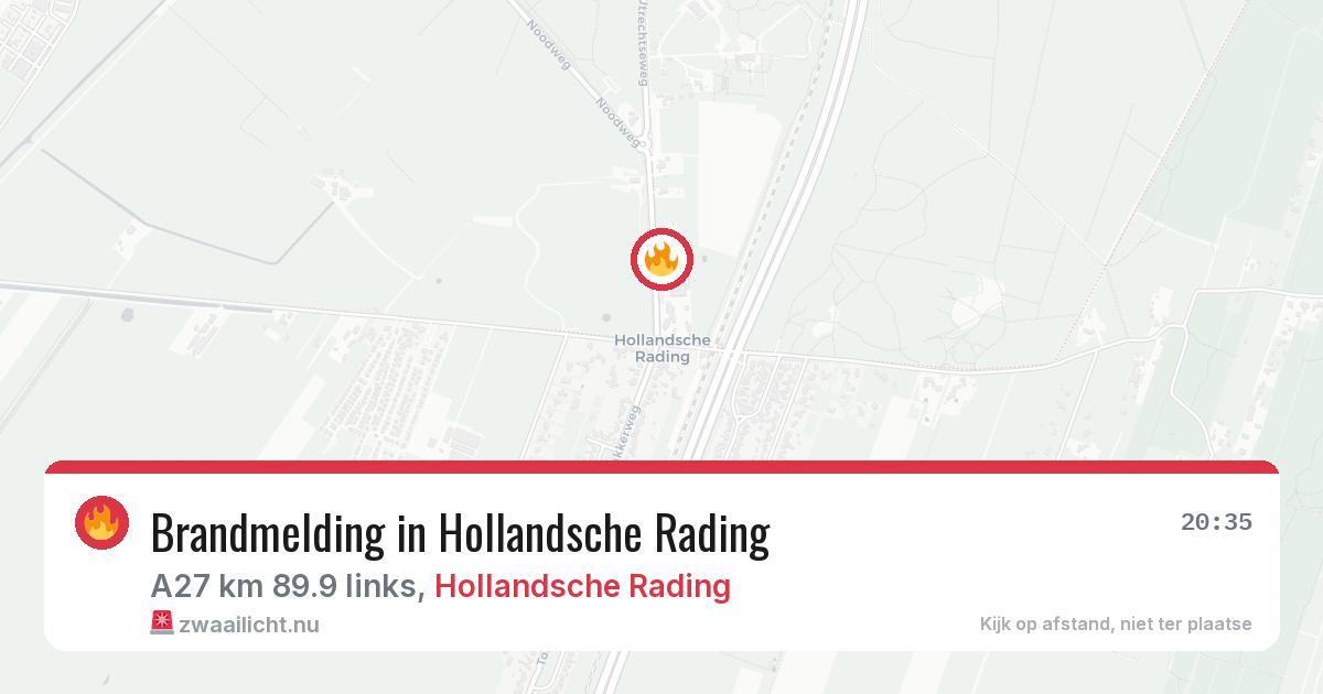 Brandmelding in Hollandsche Rading — 30 mei 2026