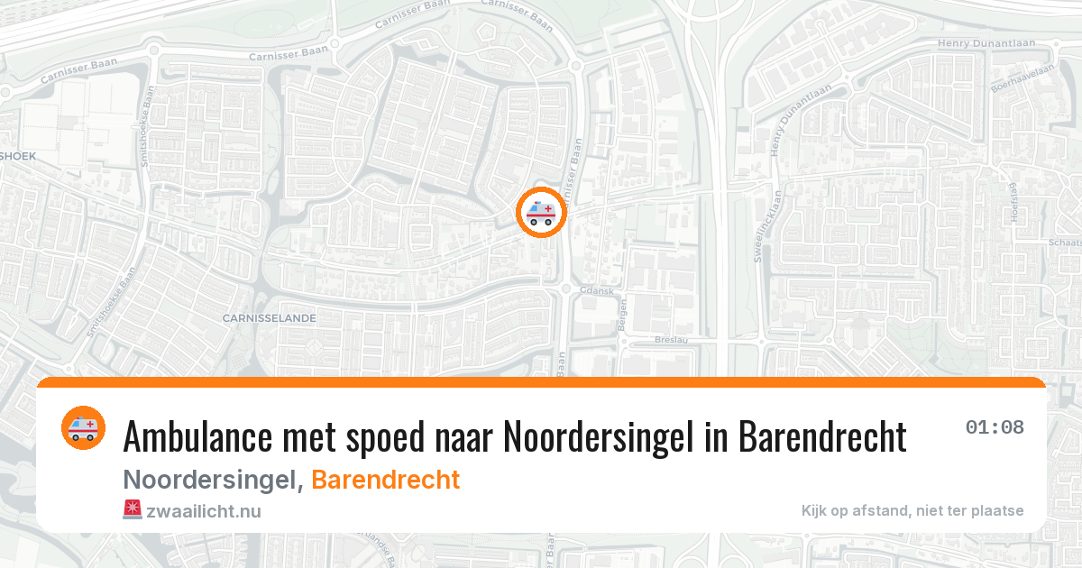 Ambulance met spoed naar Noordersingel in Barendrecht — 14 jul 2026