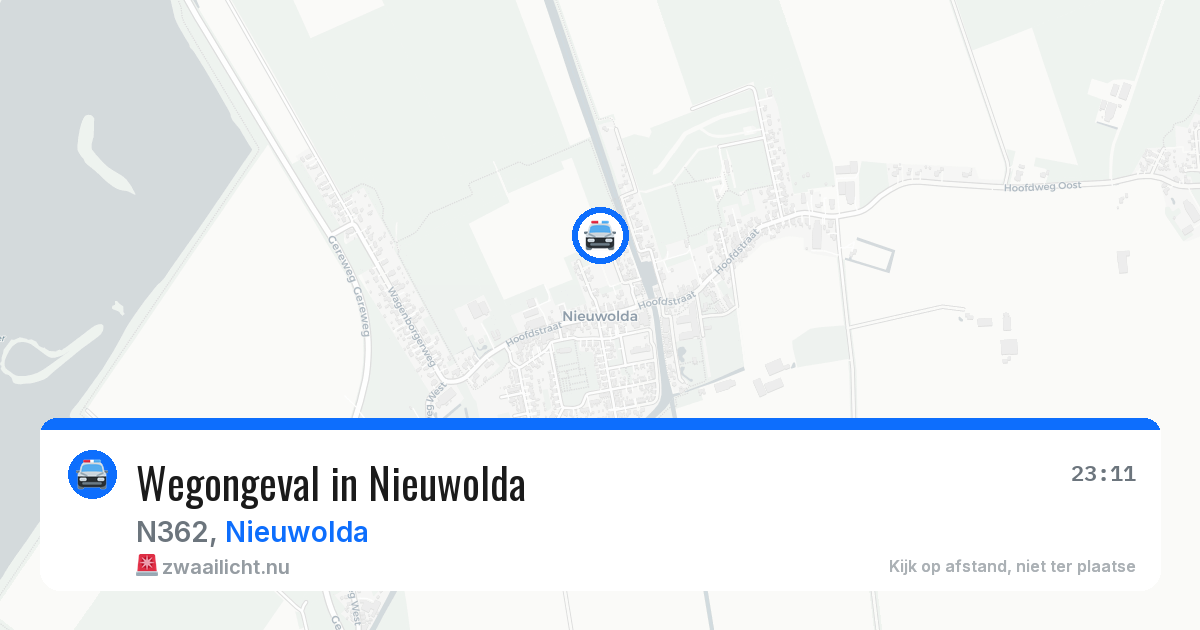 Wegongeval in Nieuwolda — 25 mei 2026