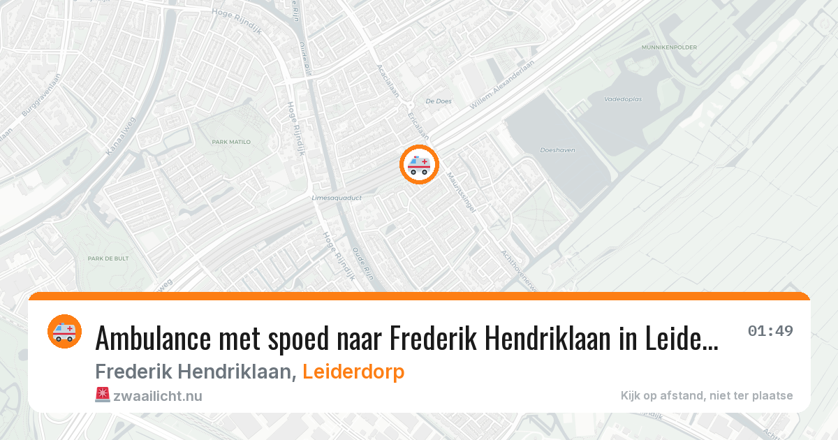 Ambulance met spoed naar Frederik Hendriklaan in Leiderdorp — 17 mrt 2026