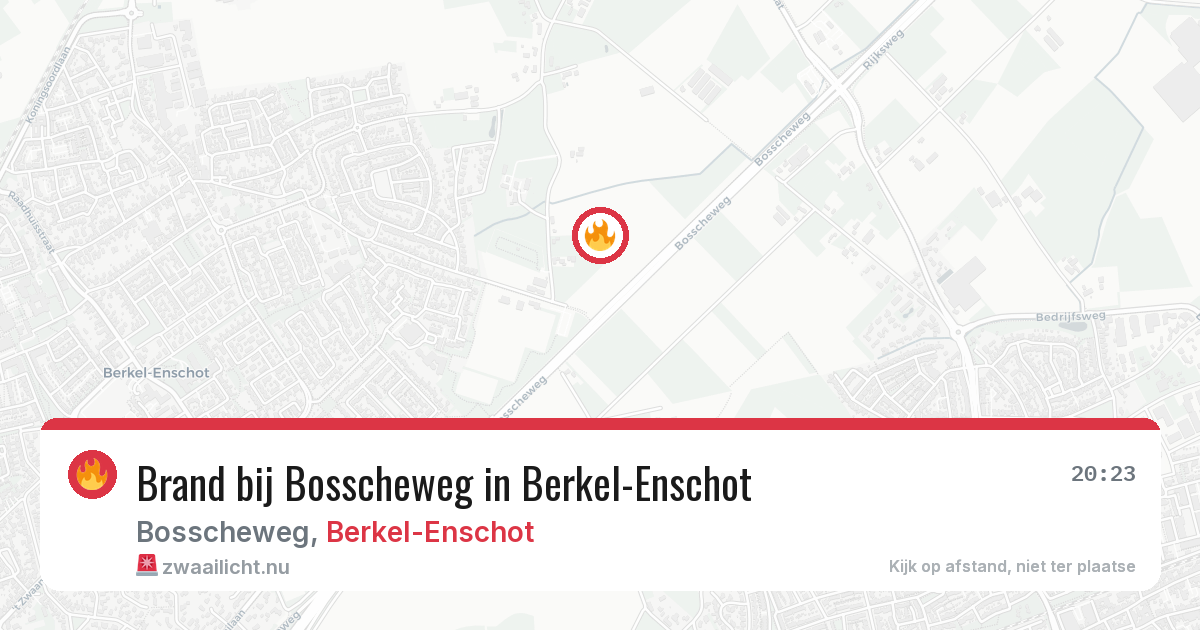Brand bij Bosscheweg in Berkel-Enschot — 11 jul 2026
