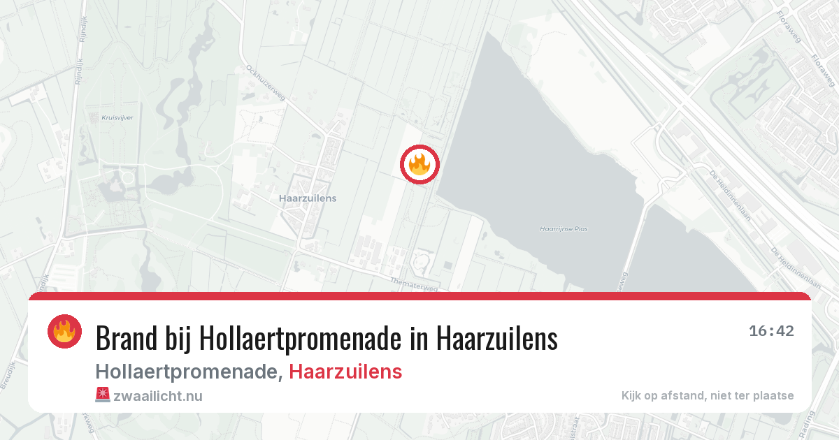 Brand bij Hollaertpromenade in Haarzuilens — 23 mei 2026