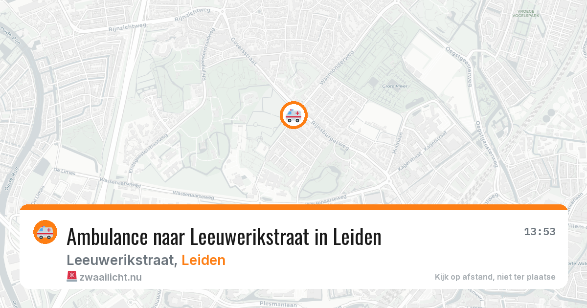 Ambulance naar Leeuwerikstraat in Leiden — 13 feb 2026