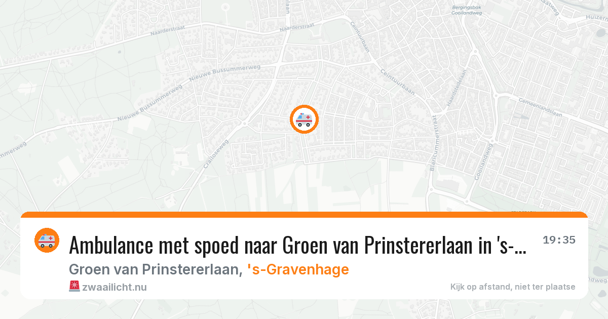 Ambulance met spoed naar Groen van Prinstererlaan in 's-Gravenhage — 3 apr 2026