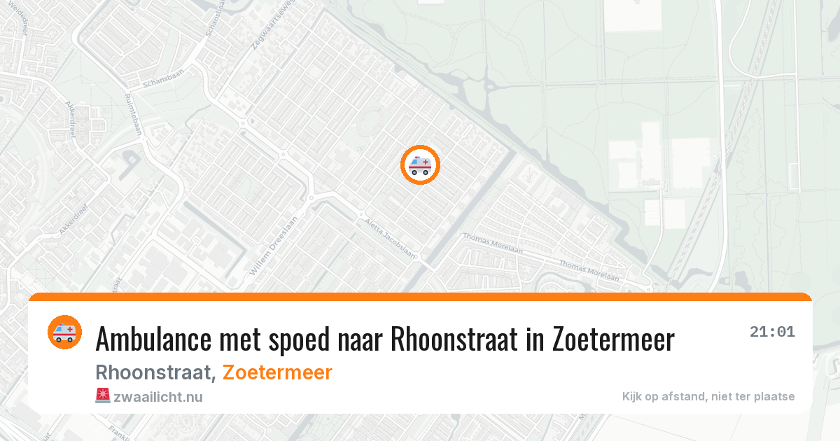Ambulance met spoed naar Rhoonstraat in Zoetermeer — 25 jan 2026