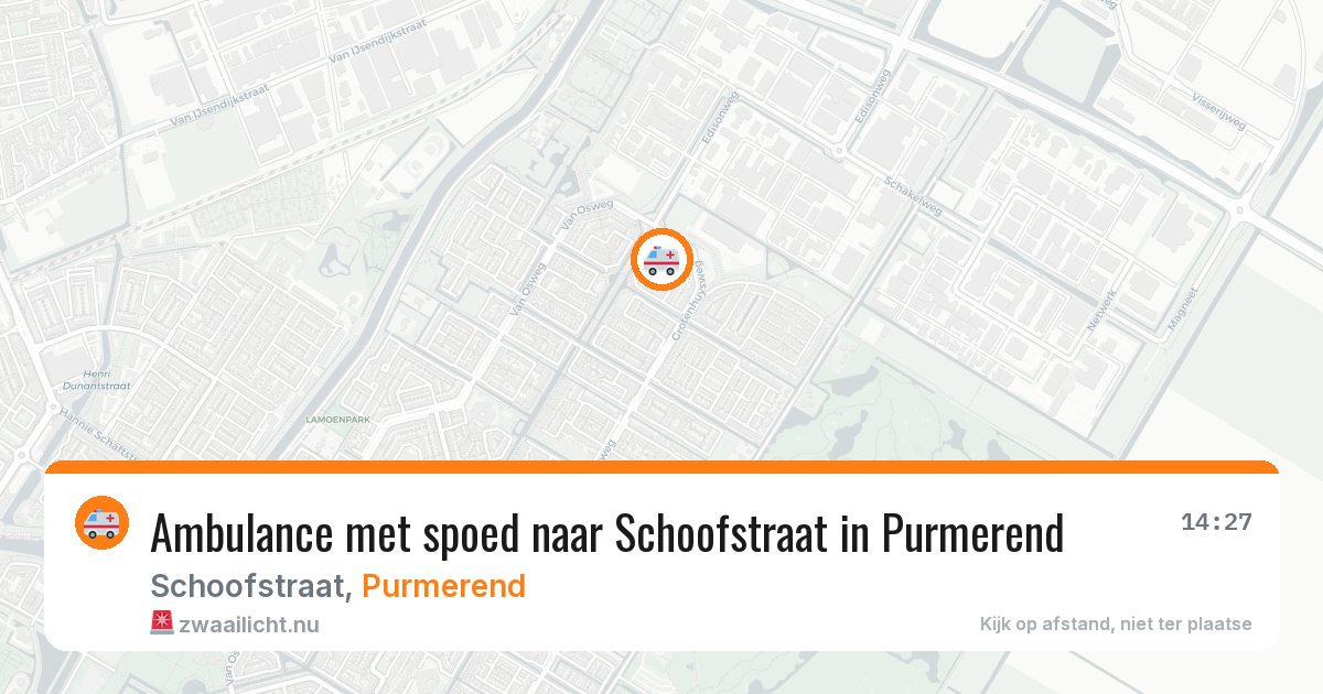 Ambulance met spoed naar Schoofstraat in Purmerend — 23 jul 2026