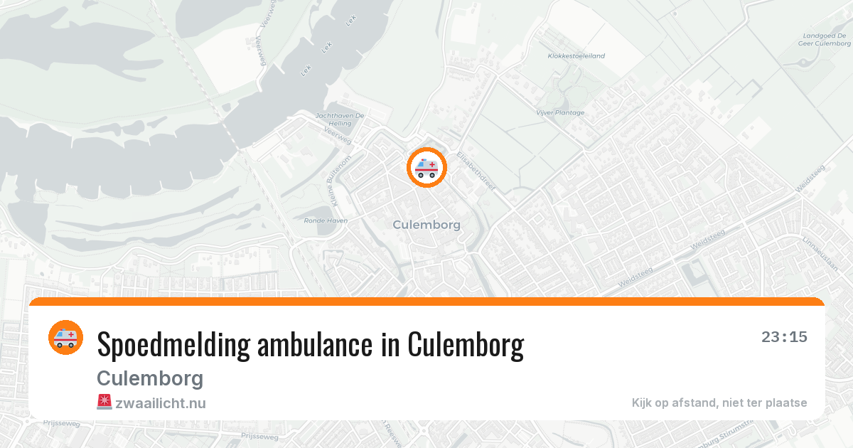 Spoedmelding ambulance in Culemborg — 21 mrt 2026
