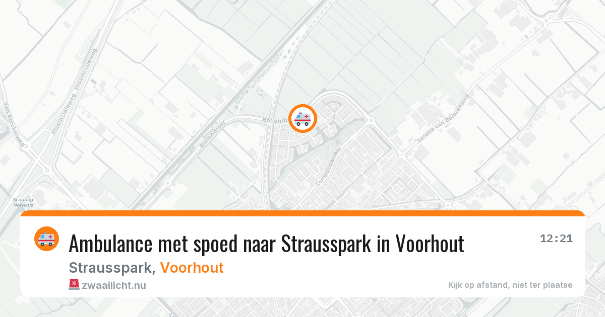 Ambulance met spoed naar Strausspark in Voorhout — 27 jan 2026