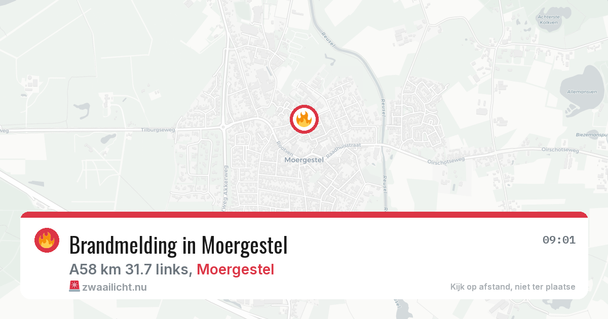 Brandmelding in Moergestel — 25 mrt 2026