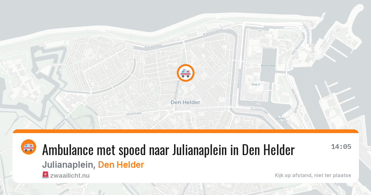 Ambulance met spoed naar Julianaplein in Den Helder — 27 mei 2026