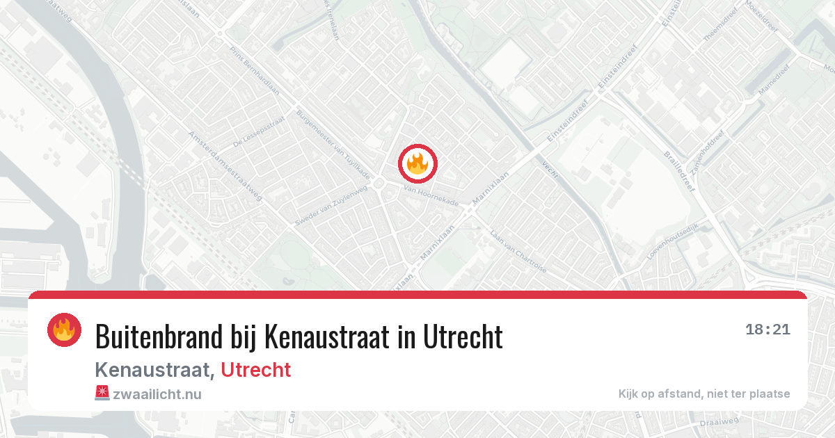 Buitenbrand bij Kenaustraat in Utrecht — 22 jul 2026