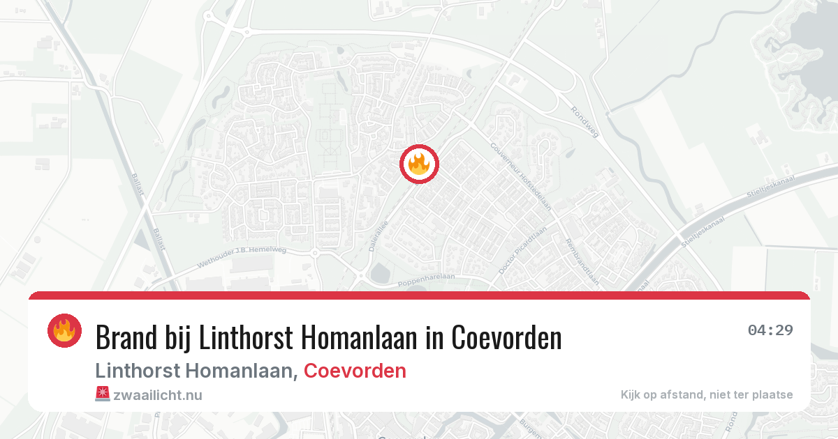 Brand bij Linthorst Homanlaan in Coevorden — 30 apr 2026