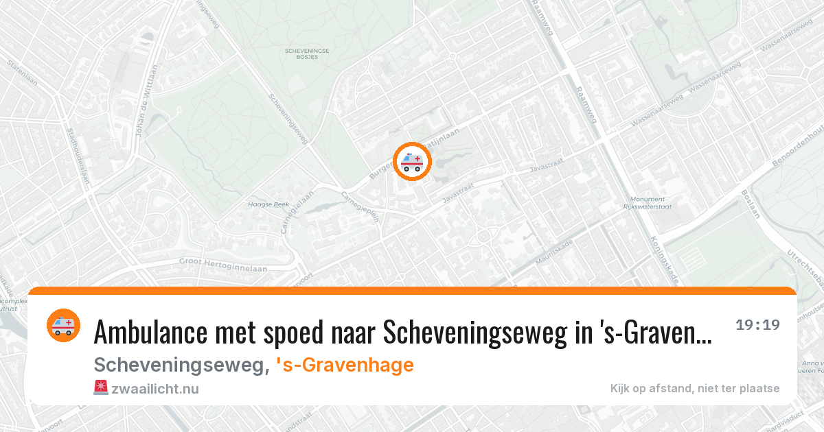 Ambulance met spoed naar Scheveningseweg in 's-Gravenhage — 16 mrt 2026