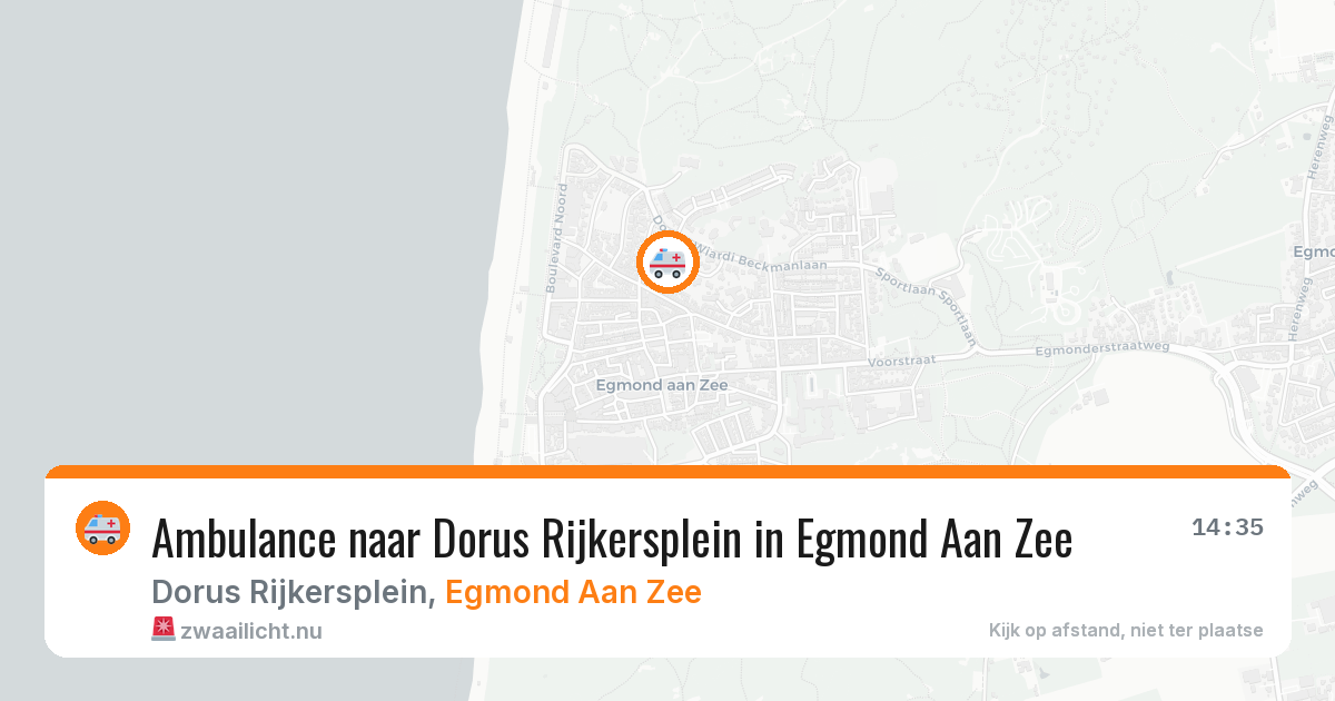 Ambulance naar Dorus Rijkersplein in Egmond Aan Zee — 17 jul 2026