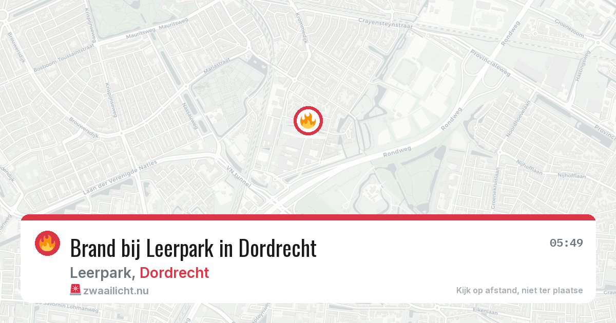 Brand bij Leerpark in Dordrecht — 4 jun 2026