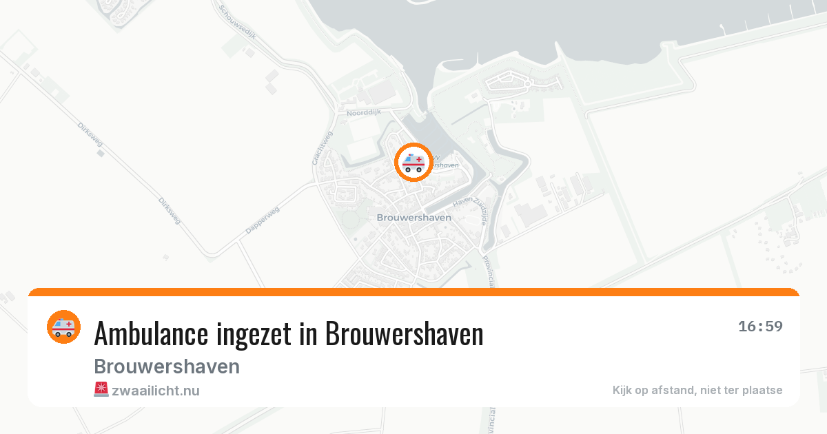 Ambulance ingezet in Brouwershaven — 10 jul 2026