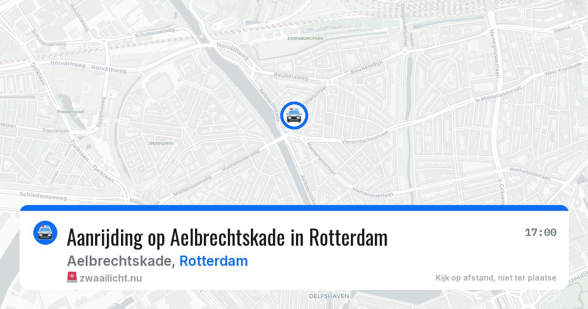 Aanrijding op Aelbrechtskade in Rotterdam — 10 jul 2026