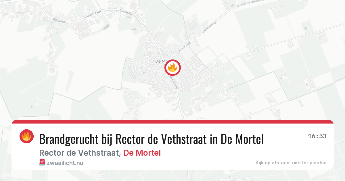Brandgerucht bij Rector de Vethstraat in De Mortel — 4 jun 2026