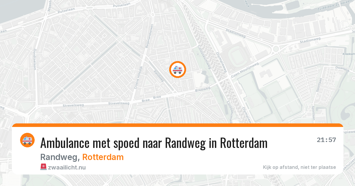 Ambulance met spoed naar Randweg in Rotterdam — 18 jul 2026