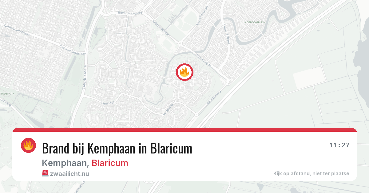 Brand bij Kemphaan in Blaricum — 24 mei 2026