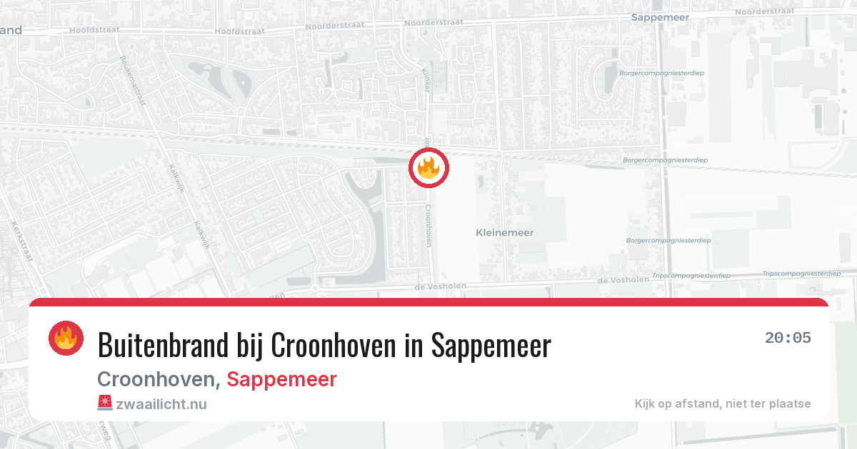 Buitenbrand bij Croonhoven in Sappemeer — 27 apr 2026