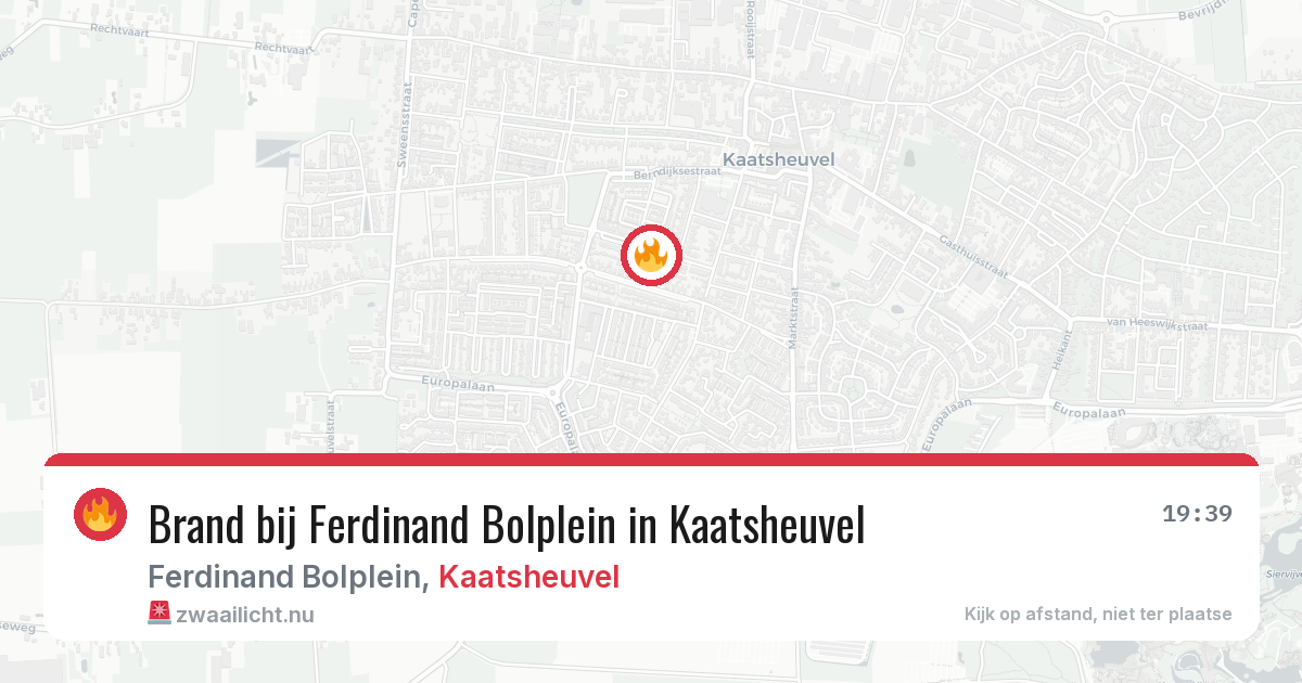 Brand bij Ferdinand Bolplein in Kaatsheuvel — 17 mei 2026