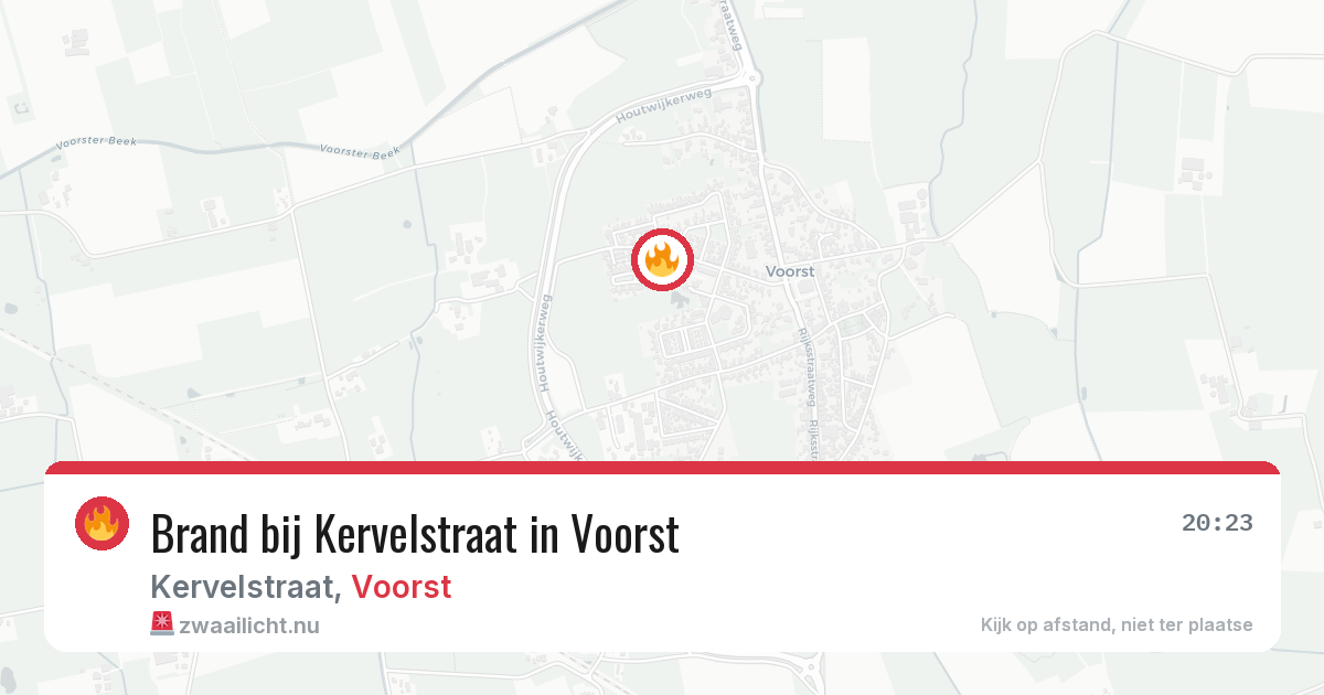 Brand bij Kervelstraat in Voorst — 23 jul 2026