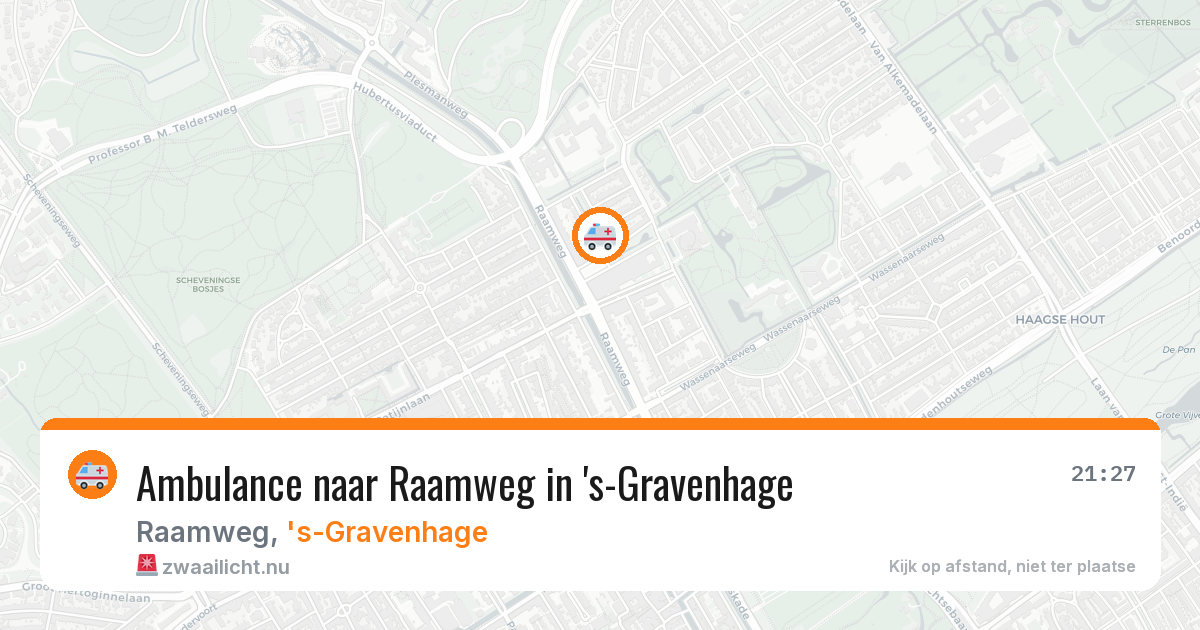 Ambulance naar Raamweg in 's-Gravenhage — 31 mei 2026