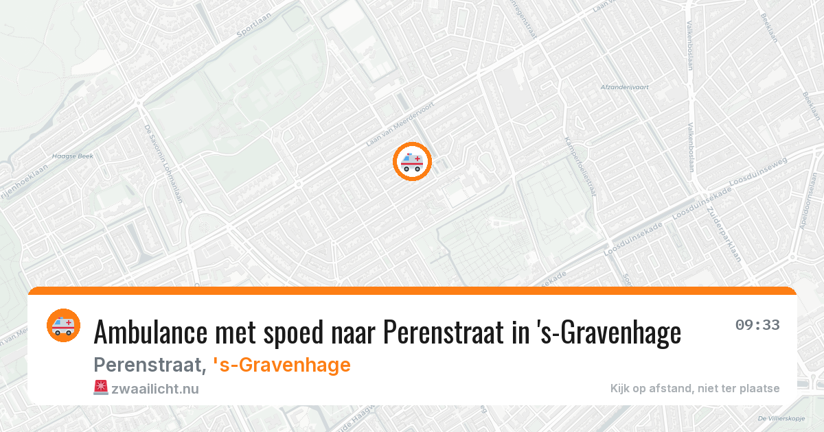 Ambulance met spoed naar Perenstraat in 's-Gravenhage — 5 mei 2026