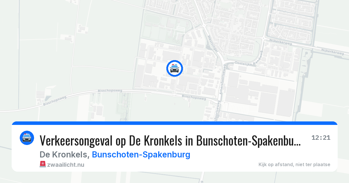 Verkeersongeval op De Kronkels in Bunschoten-Spakenburg — 7 mei 2026