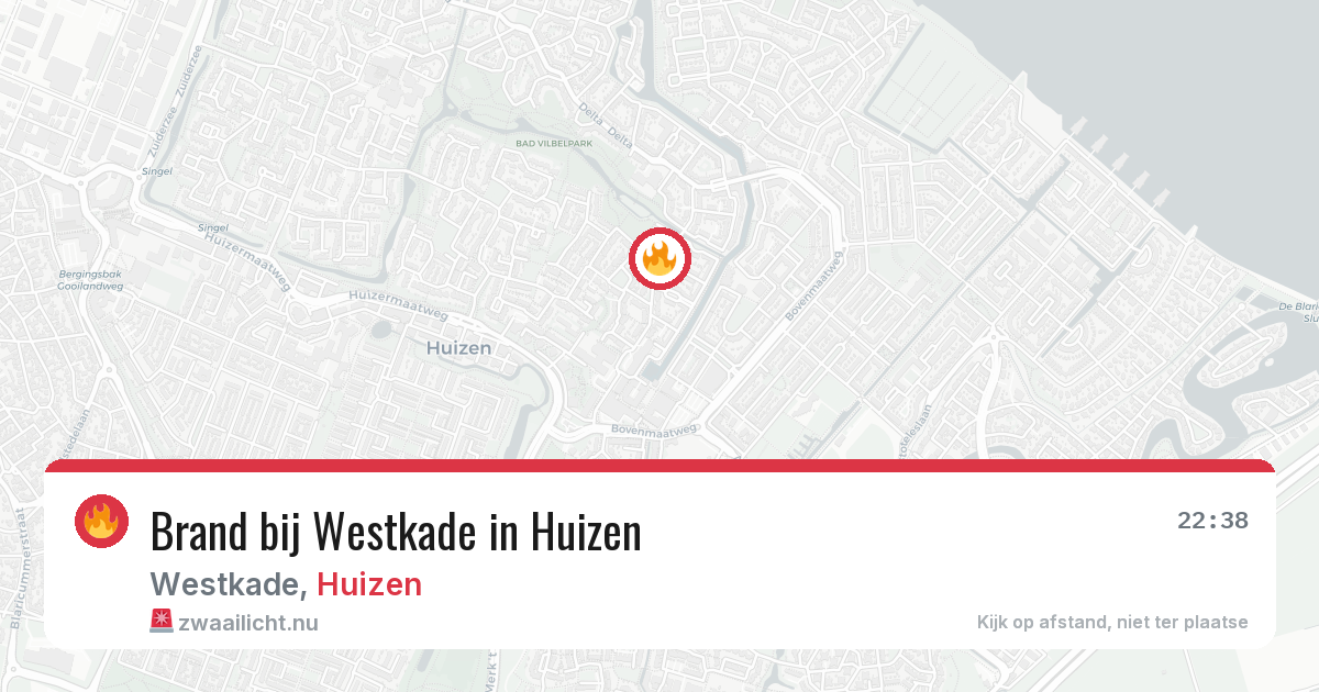 Brand bij Westkade in Huizen — 30 mrt 2026